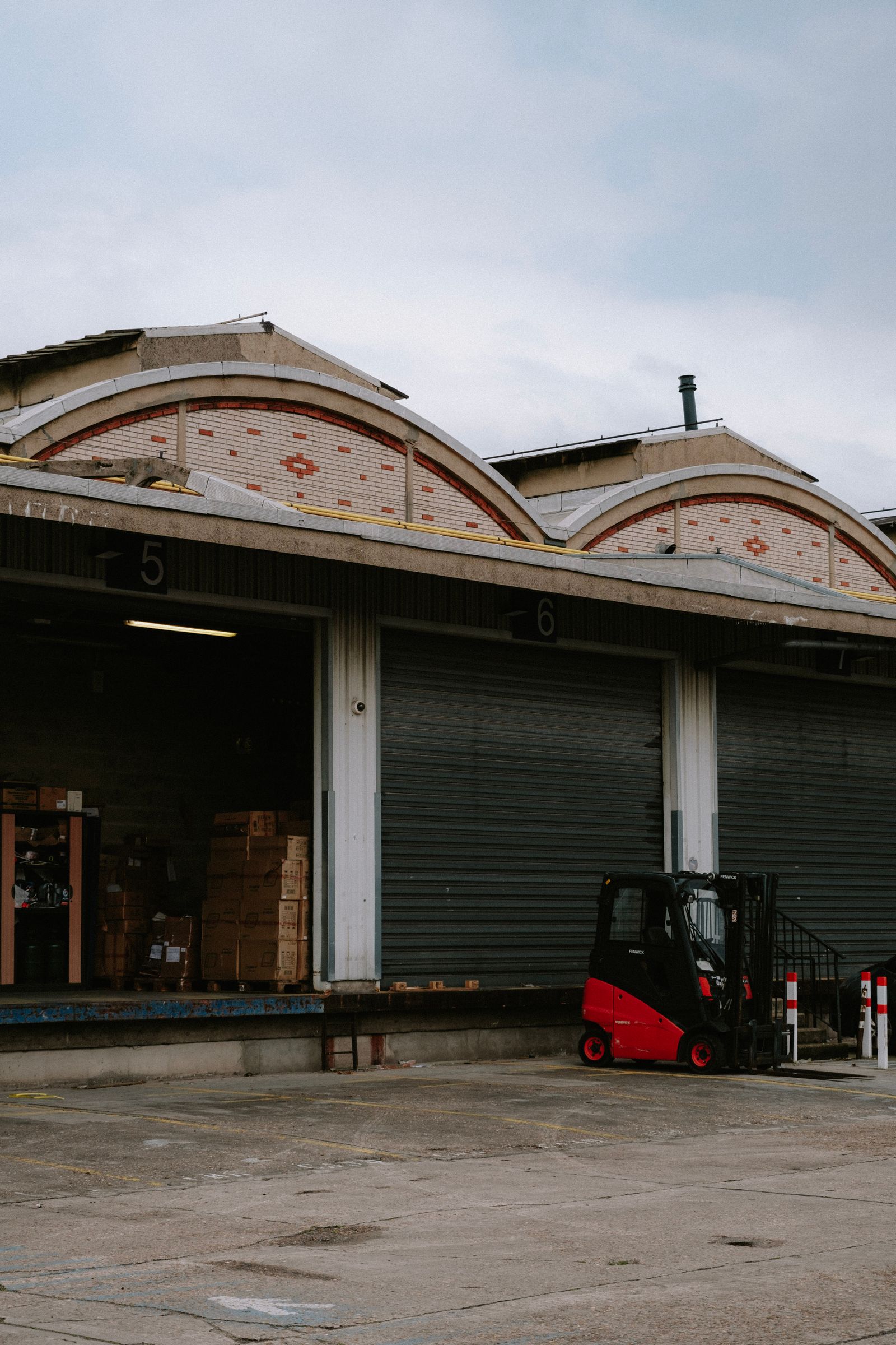 Industrial machinery inside a warehouse